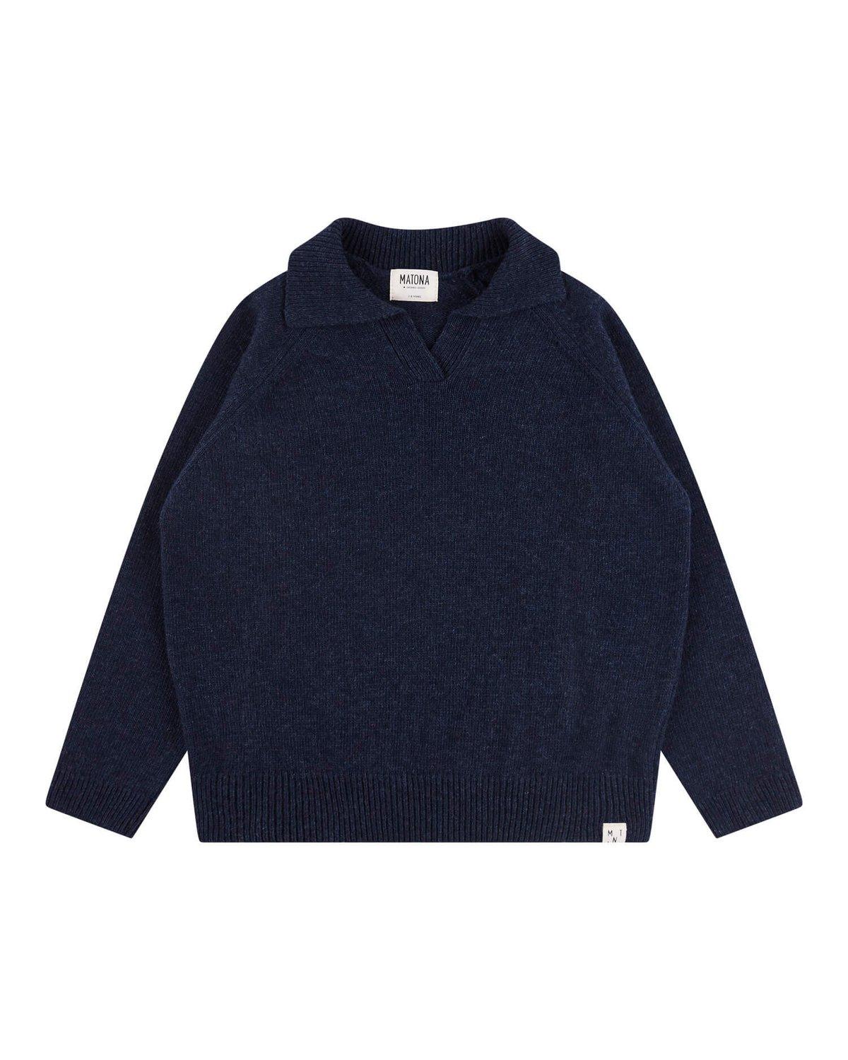 Collared Jumper Navy