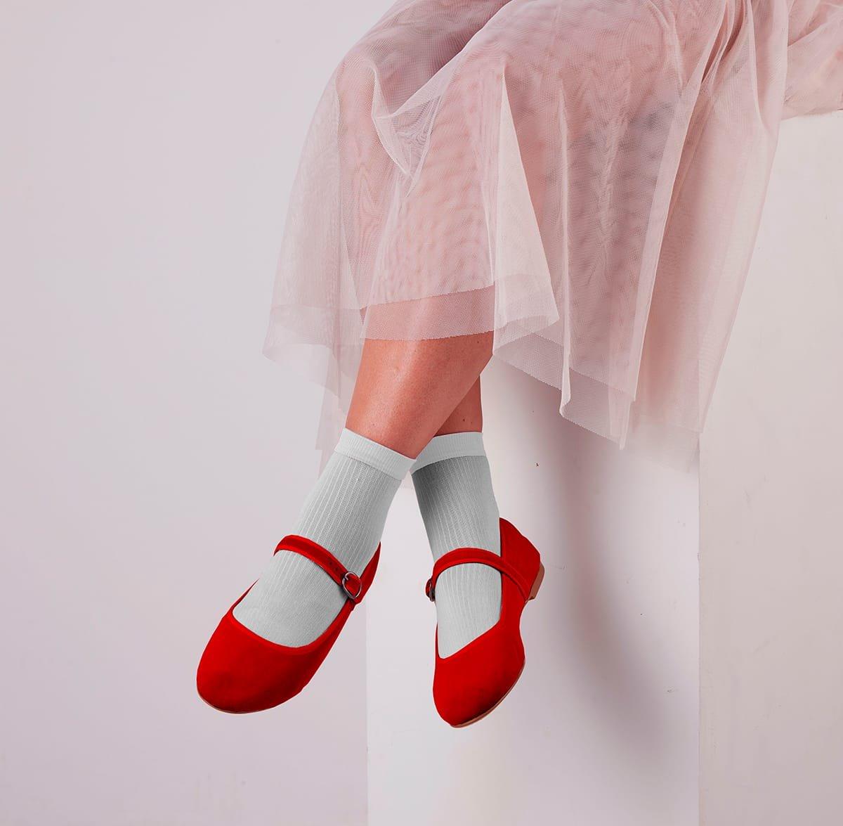Mary Jane Ballerina Deep Red
