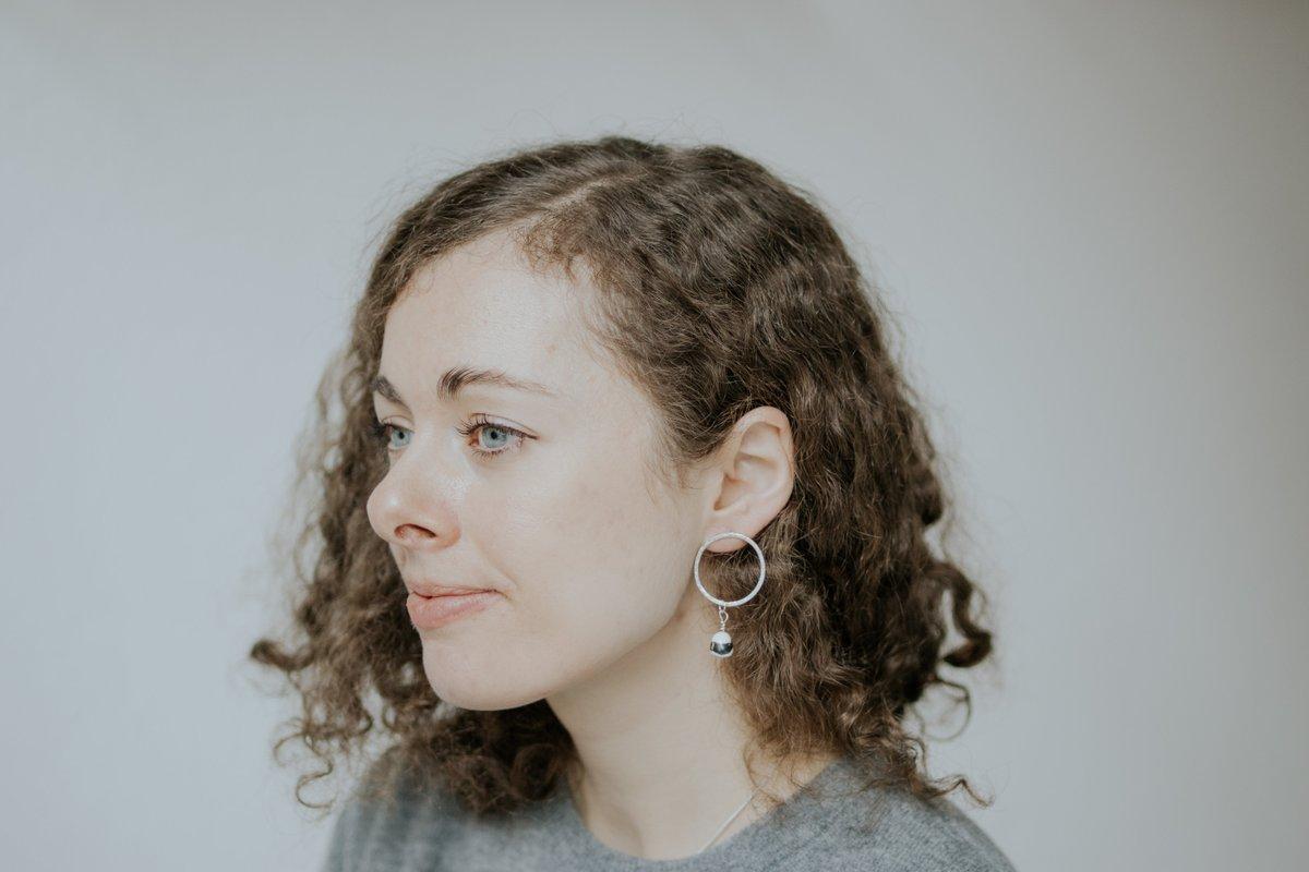 Orbit Silver Hoop Earrings