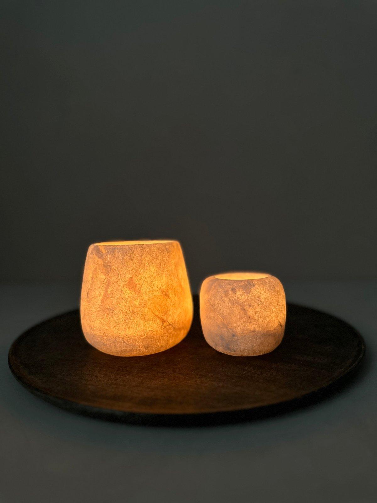 Alabaster Candle Holder Set 35