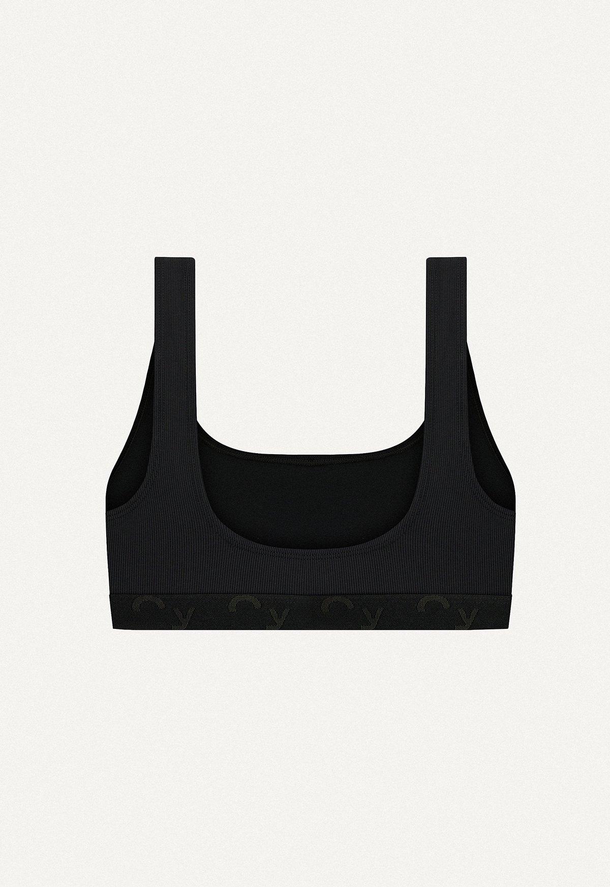 Surf & Yoga Top Black Ribbed