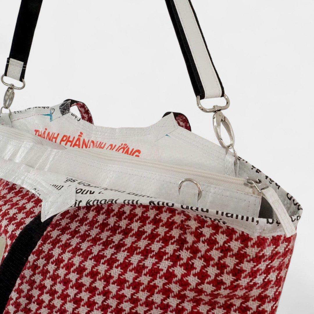 Soulmate Tweed Zip Bag Red