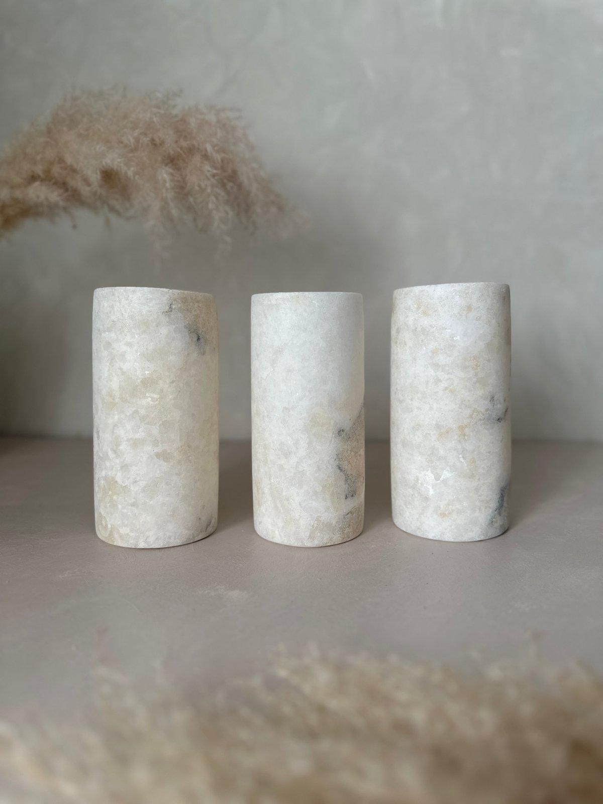 Alabaster Candle Holders Set