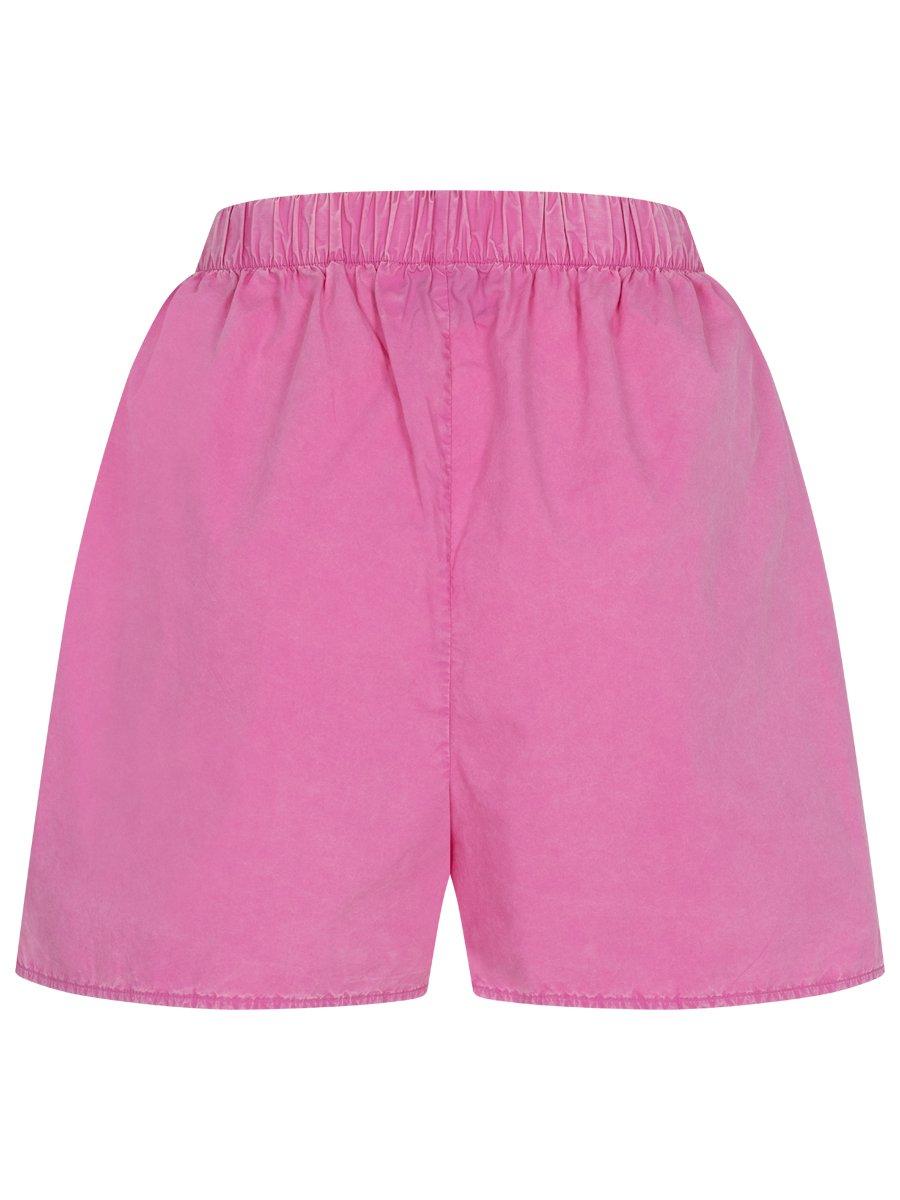 Striped Poplin Shorts Pink