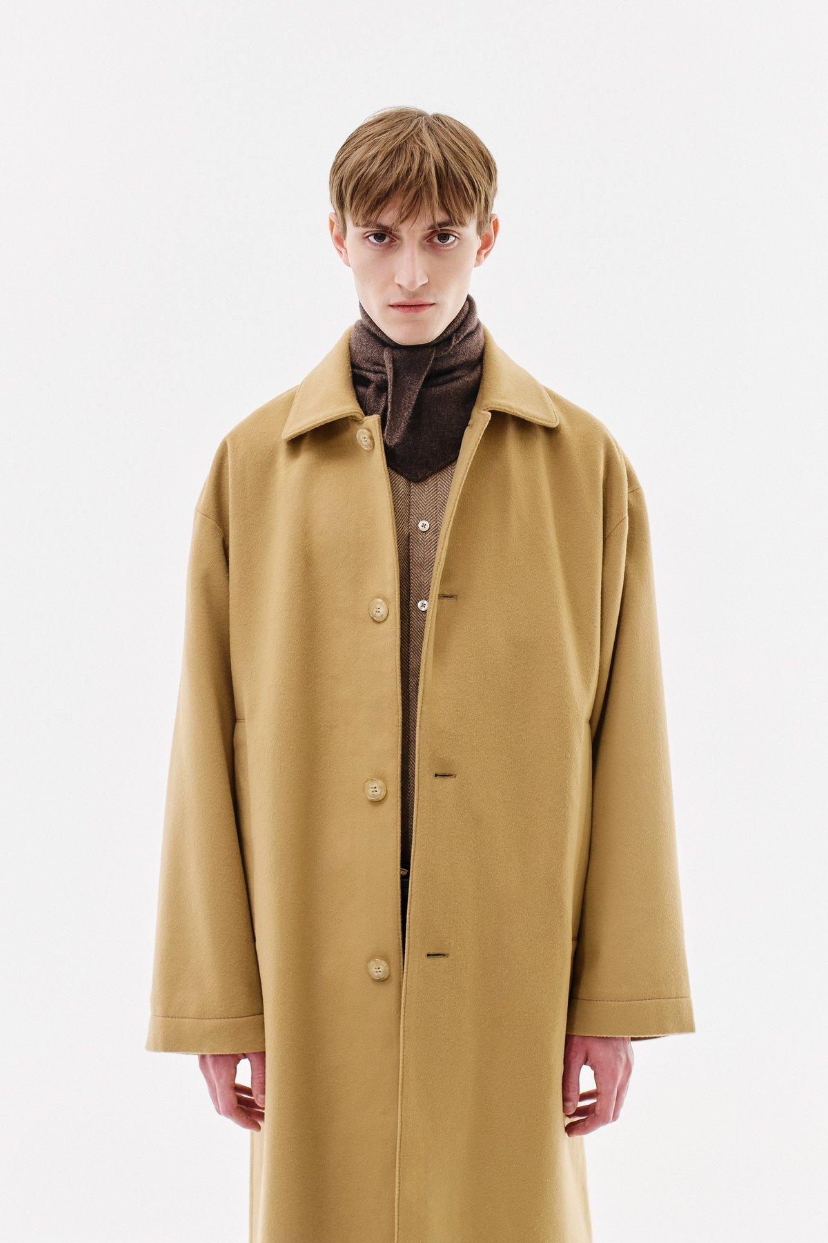 Coat Virgin Wool Cashmere Beige