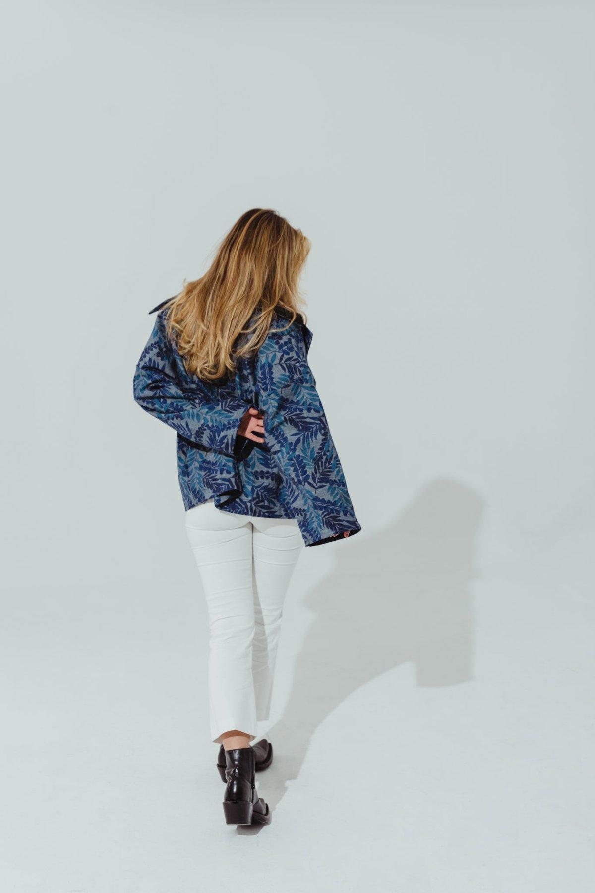 Kimono Denim Leaves