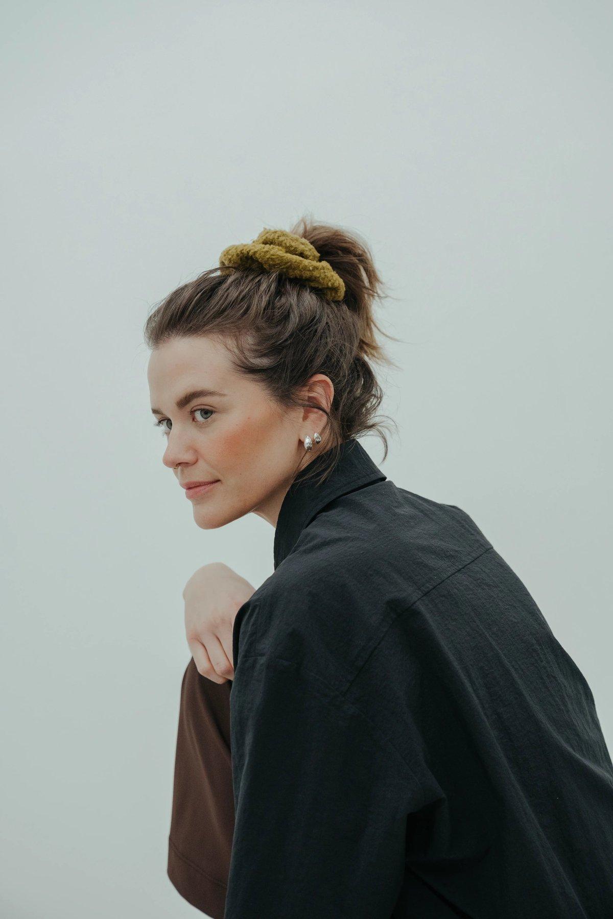 Scrunchie Fuzzy Green