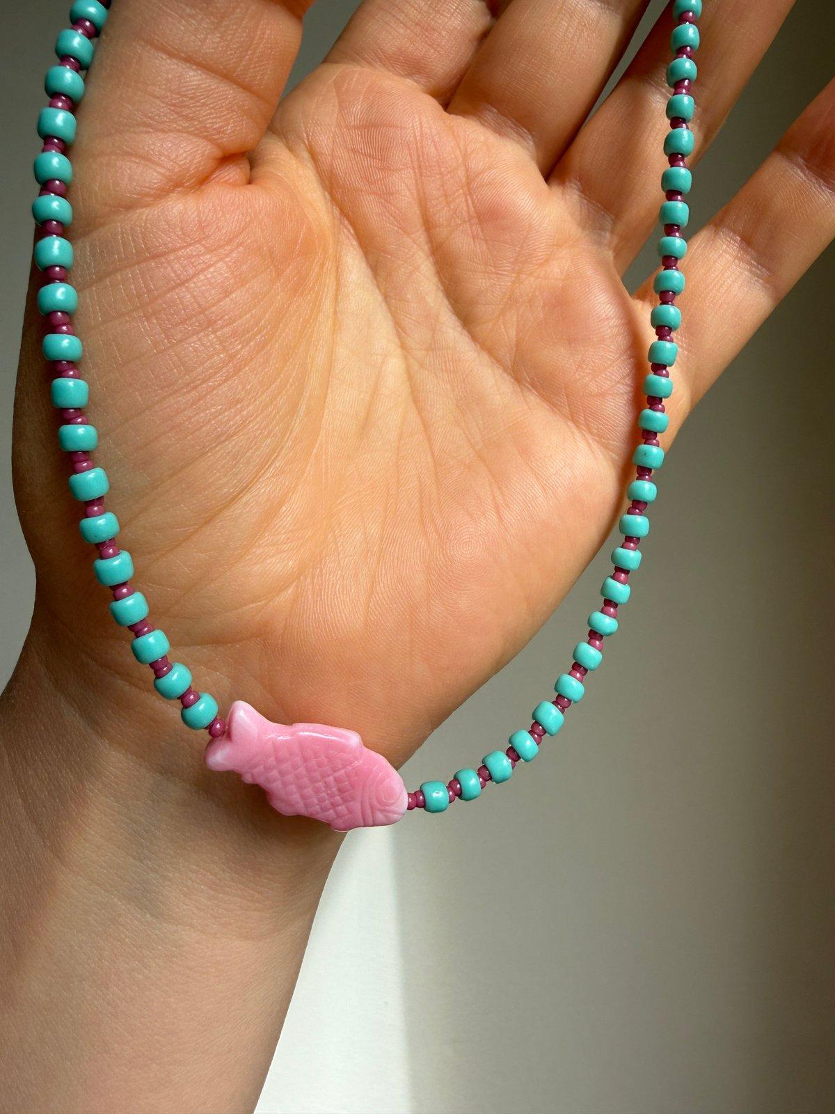Pink Fish Choker