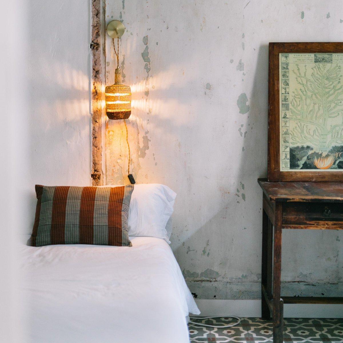 Lantern Wall Lamp - Straw & Brass