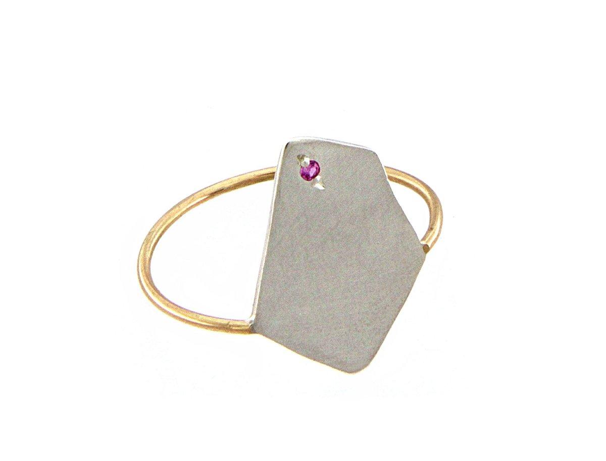 Polygon Ruby Ring