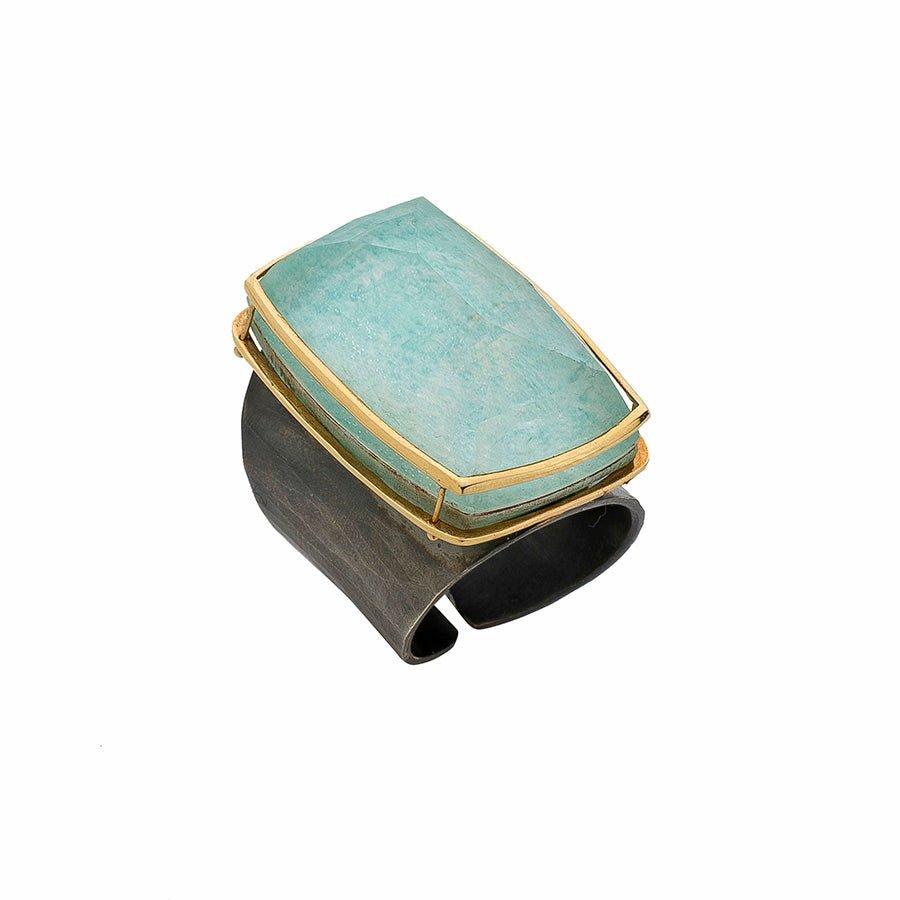 Rectangular Amazonite Ring
