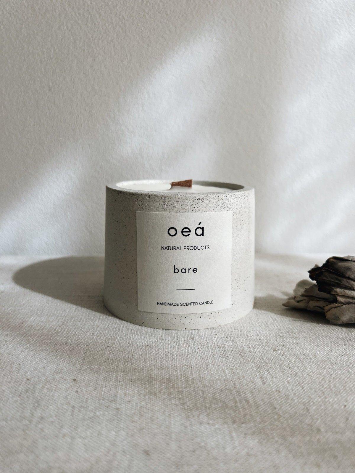 Handmade Concrete Candle 'Bare'