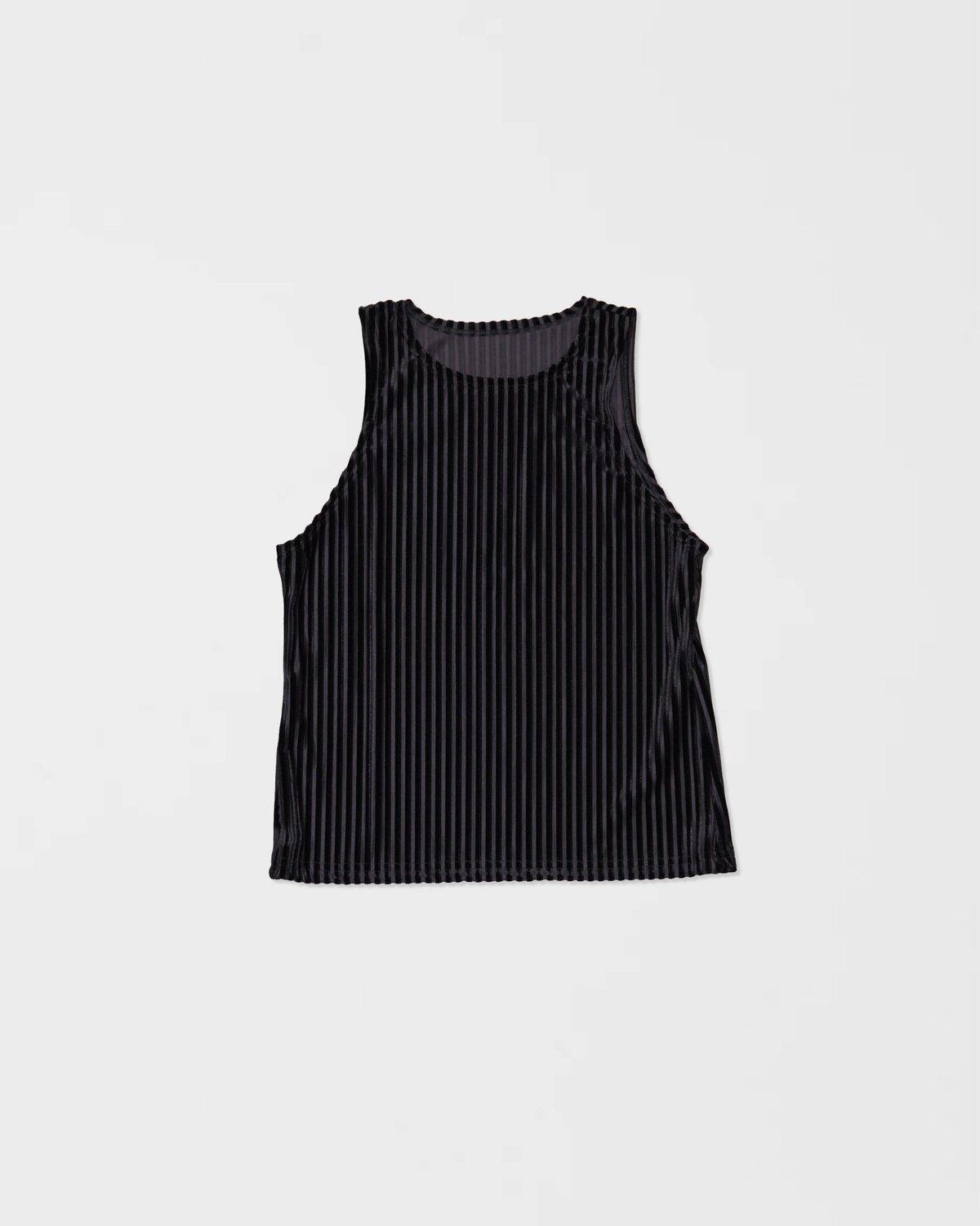 Fitted Ribbed Velvet Athletic Top