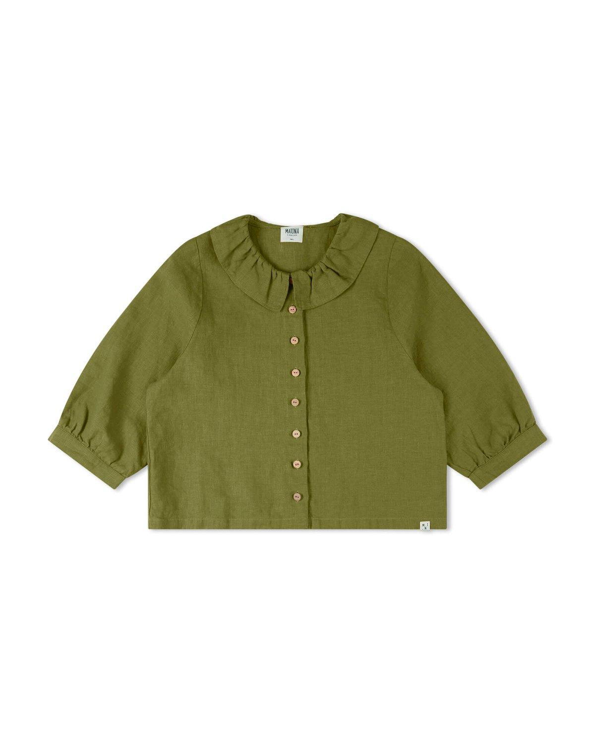 Ruffled Collar Blouse cardamom