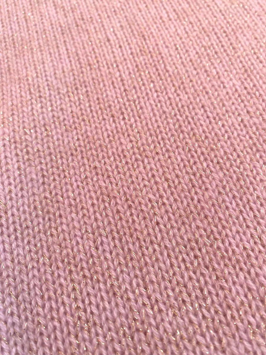 Cashmere Lurex Cardigan Pink