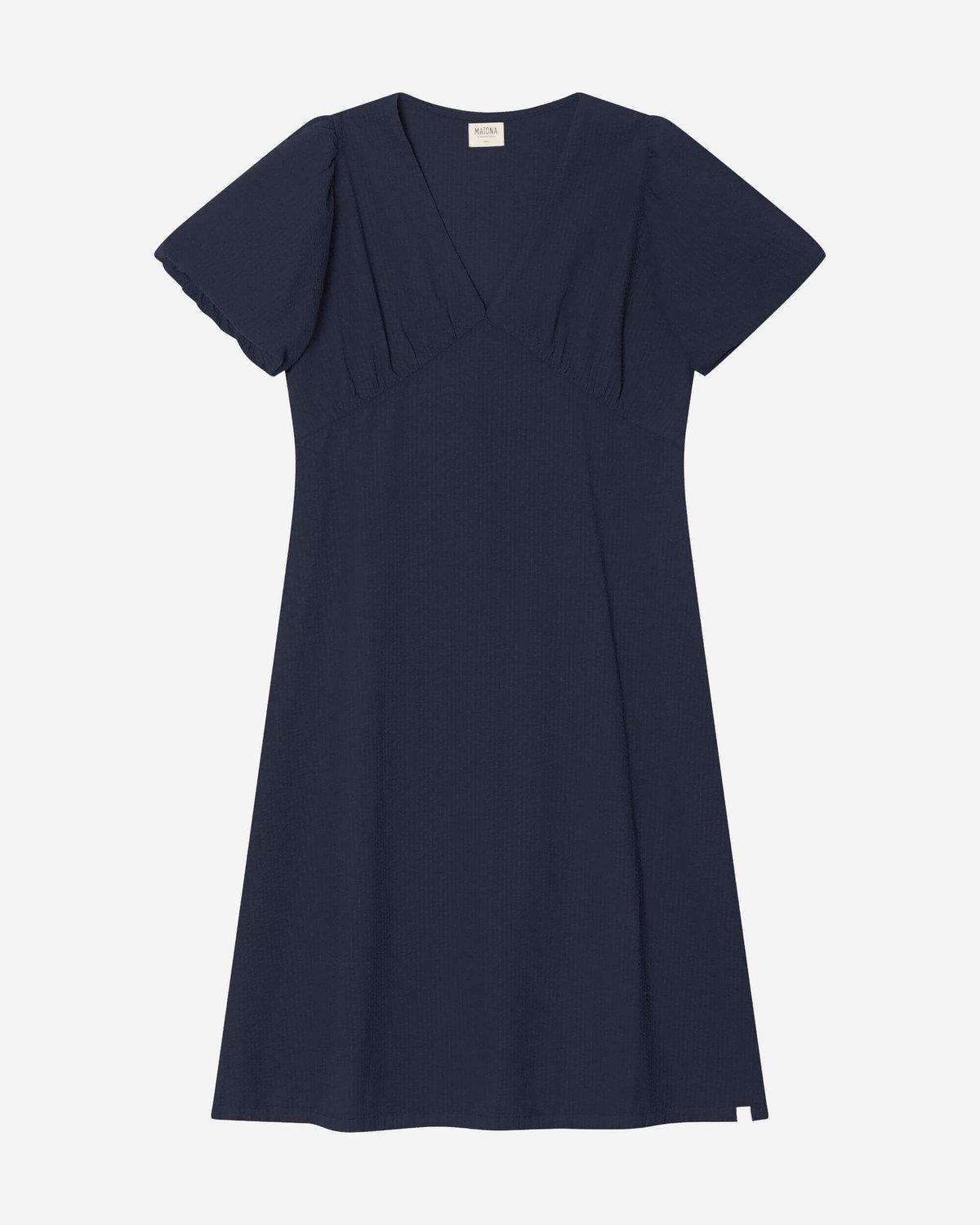 V-Neck Dress Navy