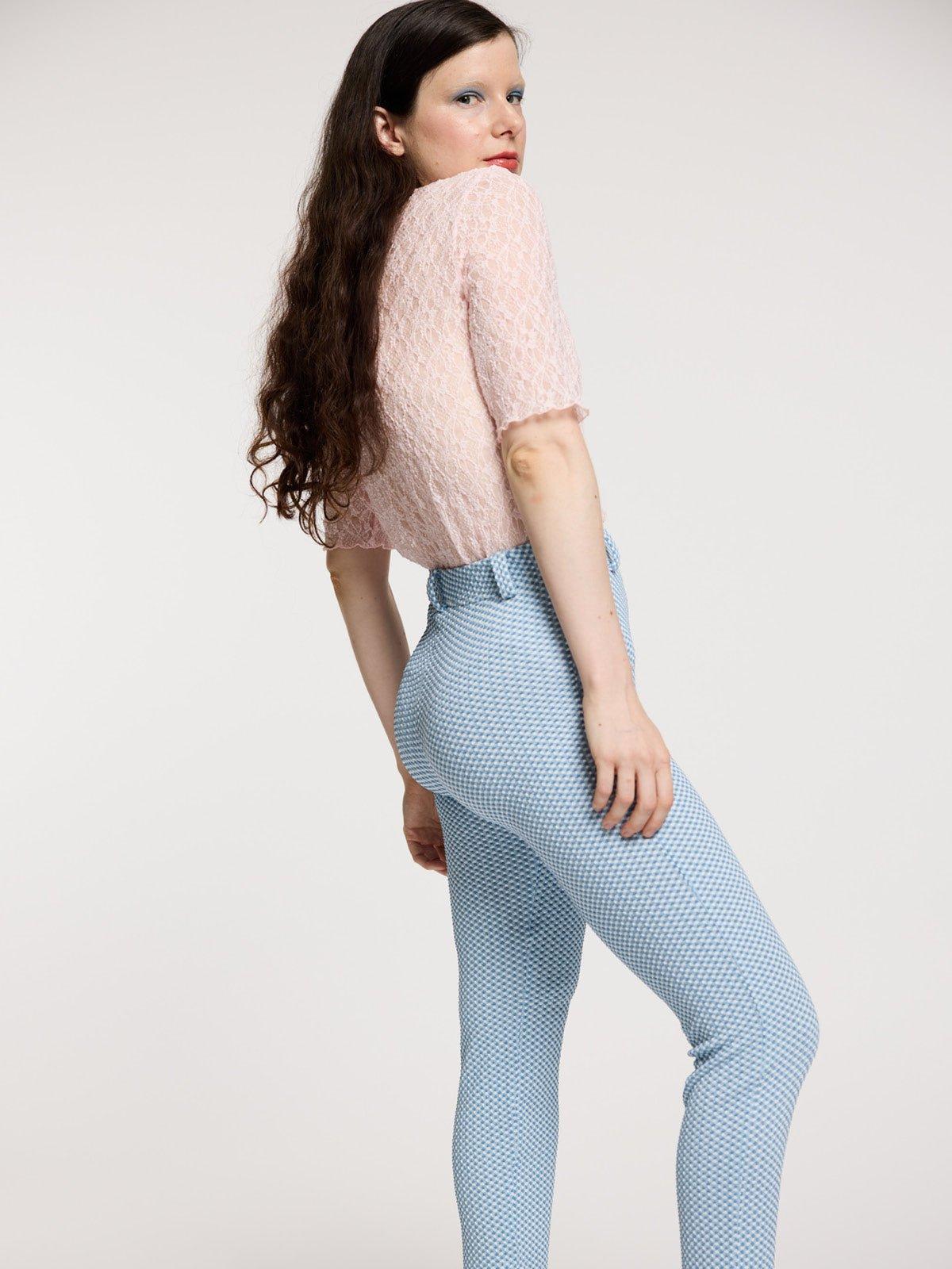 Gingham Pleat Pants