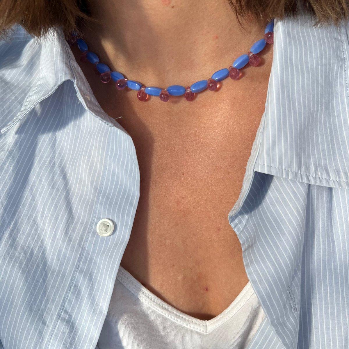 Nora Necklace Blue/Pink