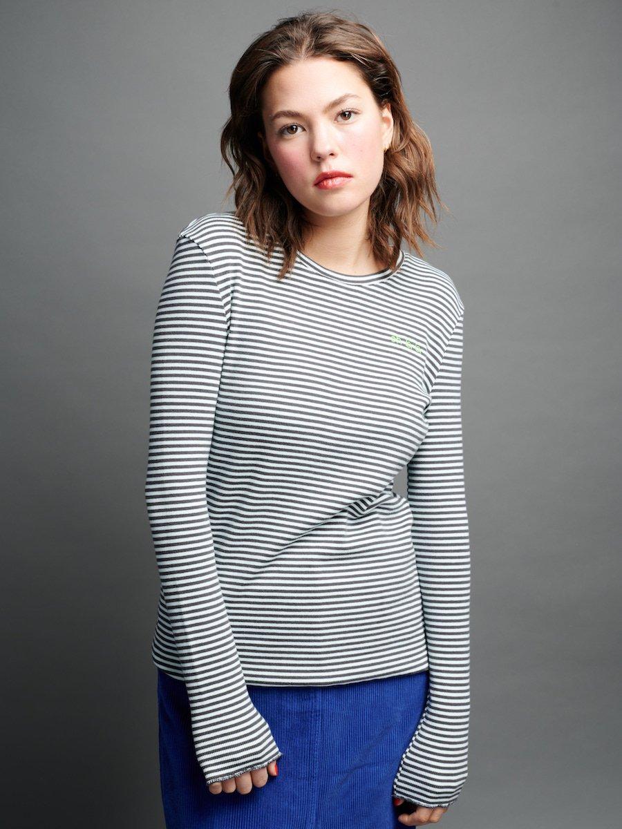Ribbed Longsleeve Oh La La Gray