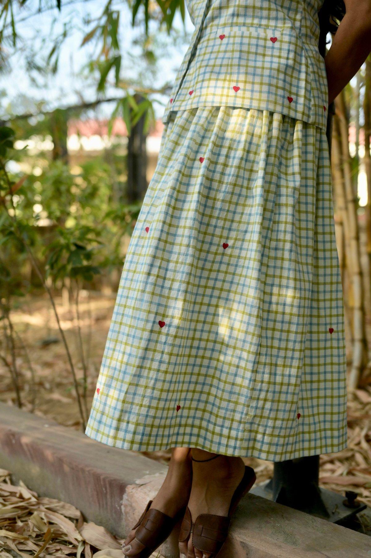 Penelope Gingham Maxi Skirt