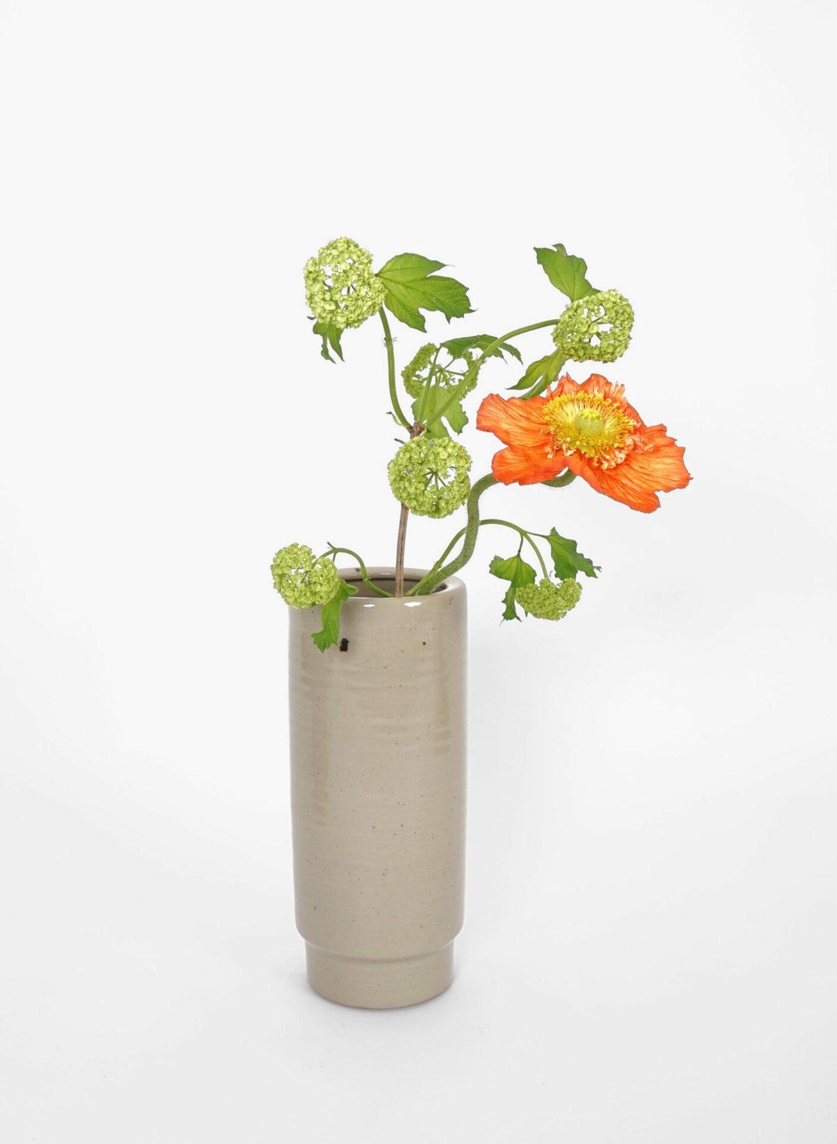 Brutal Large Grey Ceramic Vase