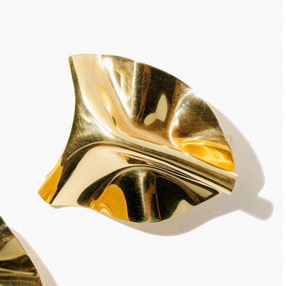 tridacna 18k gold vermeil small