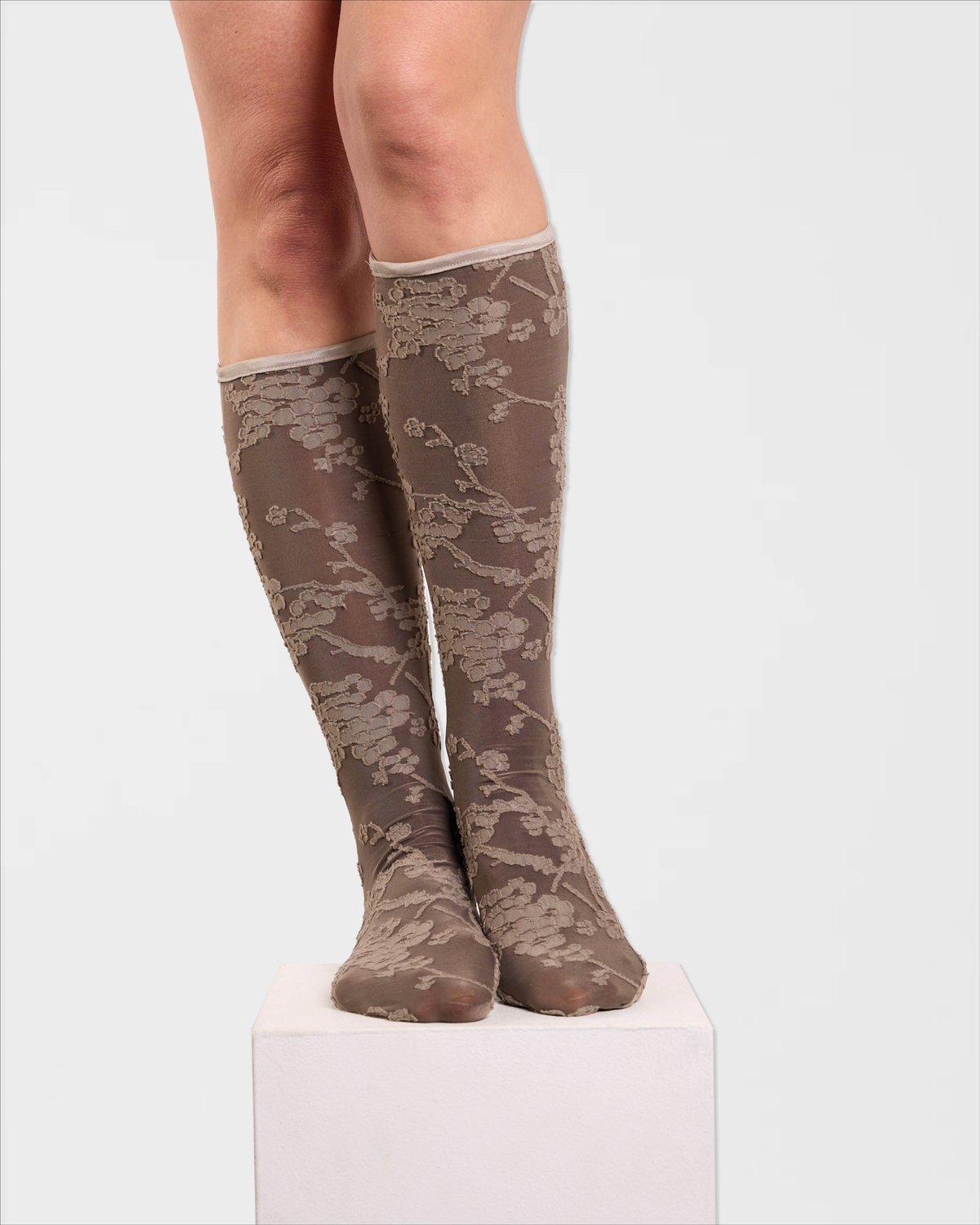 Flower Knee Socks