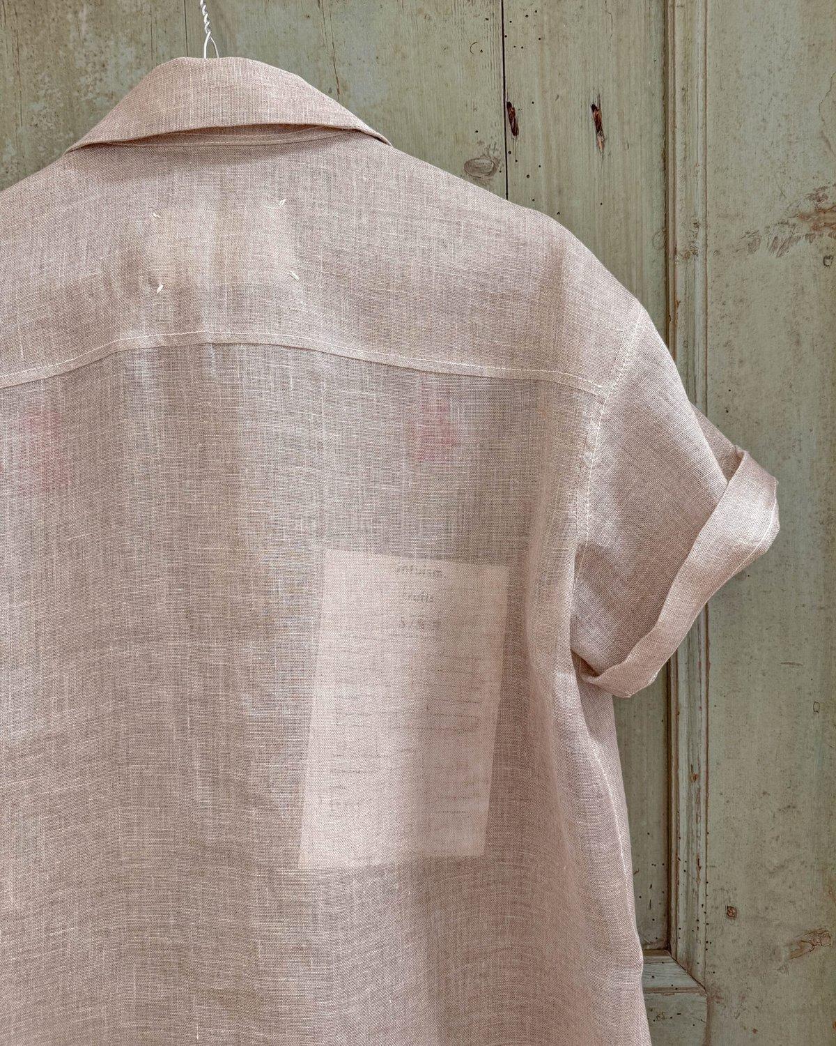 Lace Linen Shirt Short Sleeve