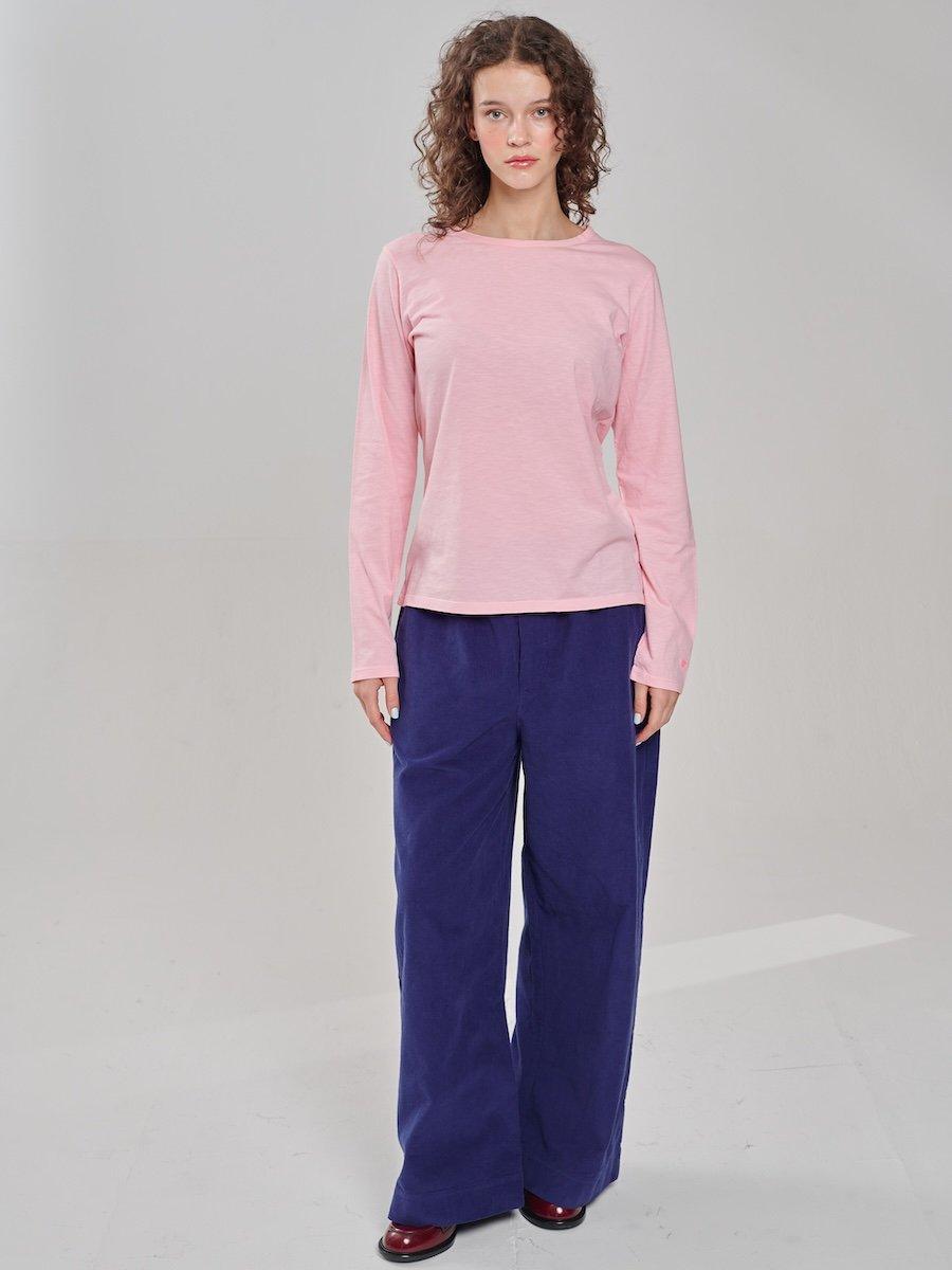 Pink Crew Neck Long Sleeve