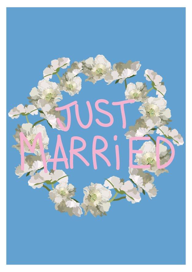 Just Married Greeting Card
