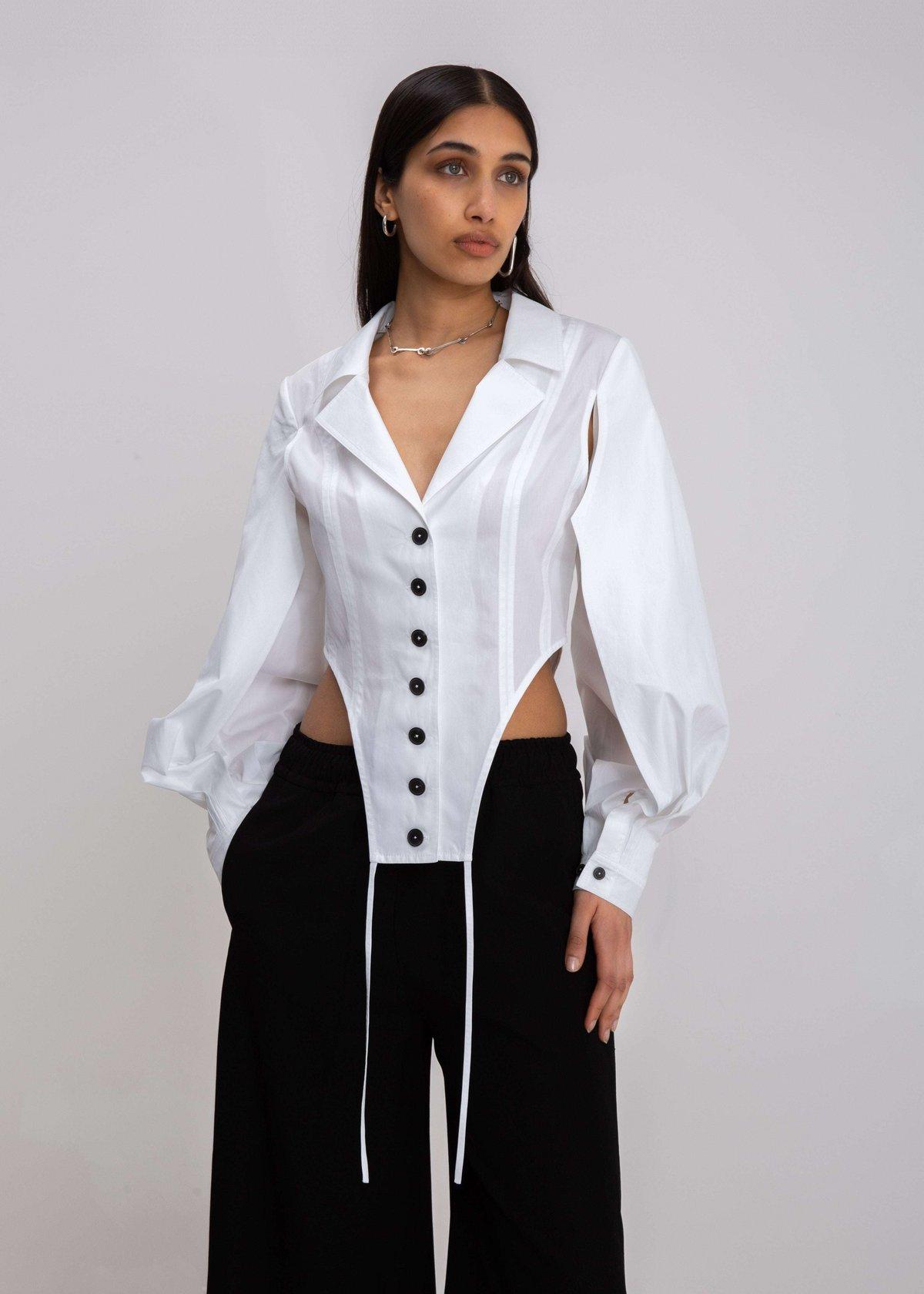 French Cut Bodysuit White