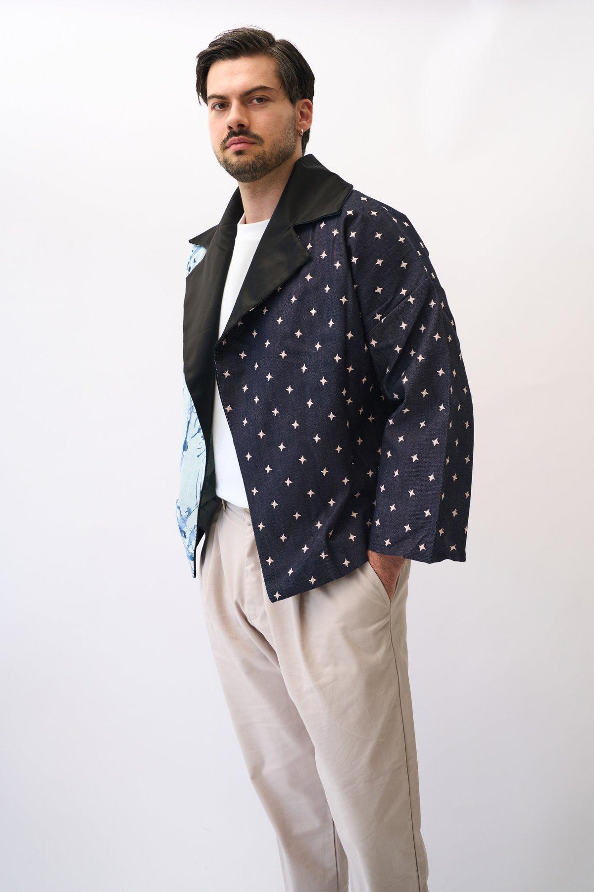 Kimono Denim Patchwork Spray
