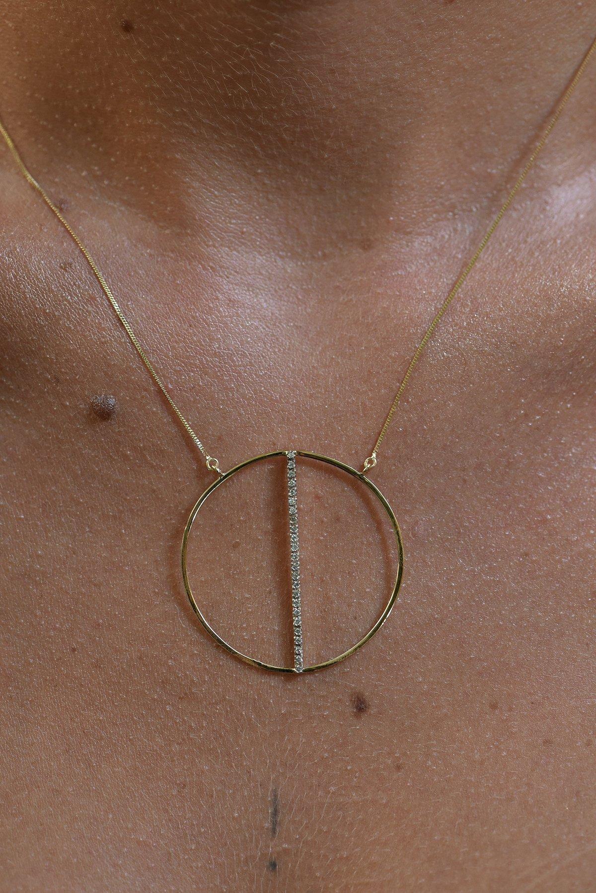 Diamond Circle Necklace