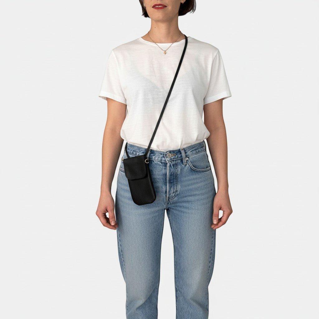 Phone Bag with Leather Strap