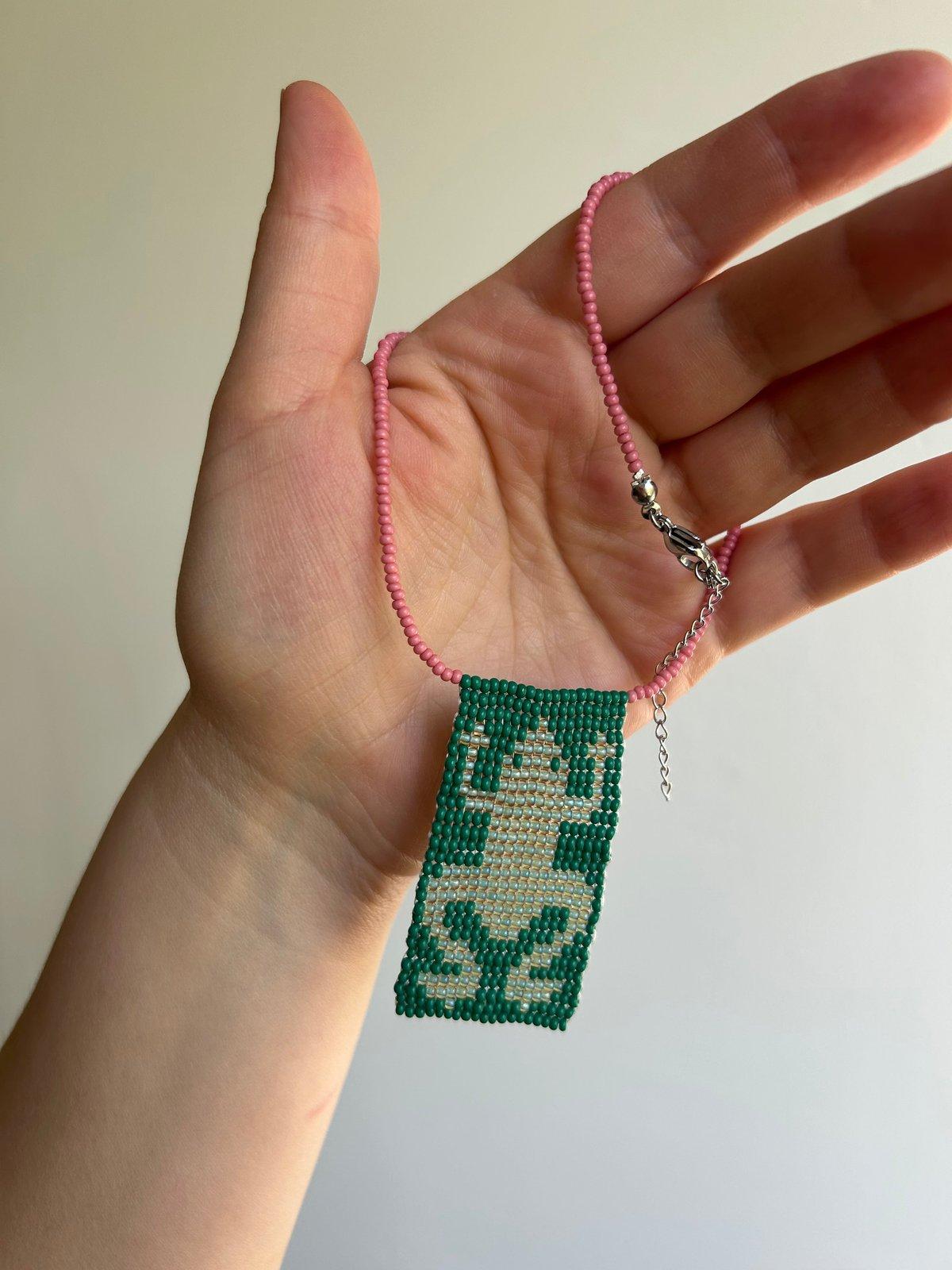 Beaded Necklace With Frog Pendant
