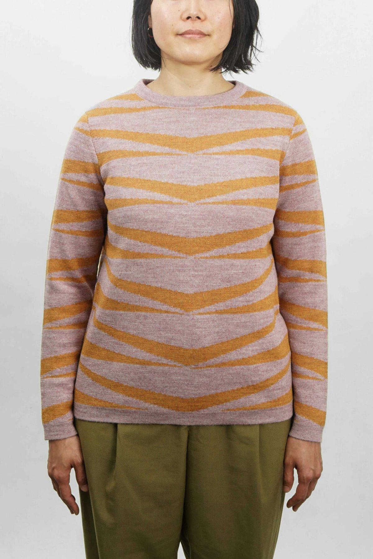 Inti Yellow Pink Baby Alpaca Sweater