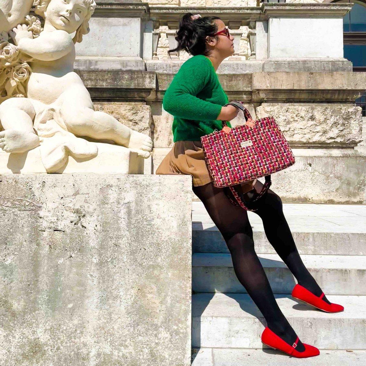 Isolde Bag in Pink Tweed